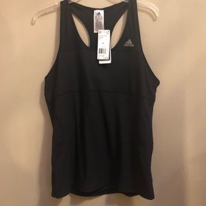 ADIDAS RACERBACK CROSS TANK, BLACK SIZE XL
